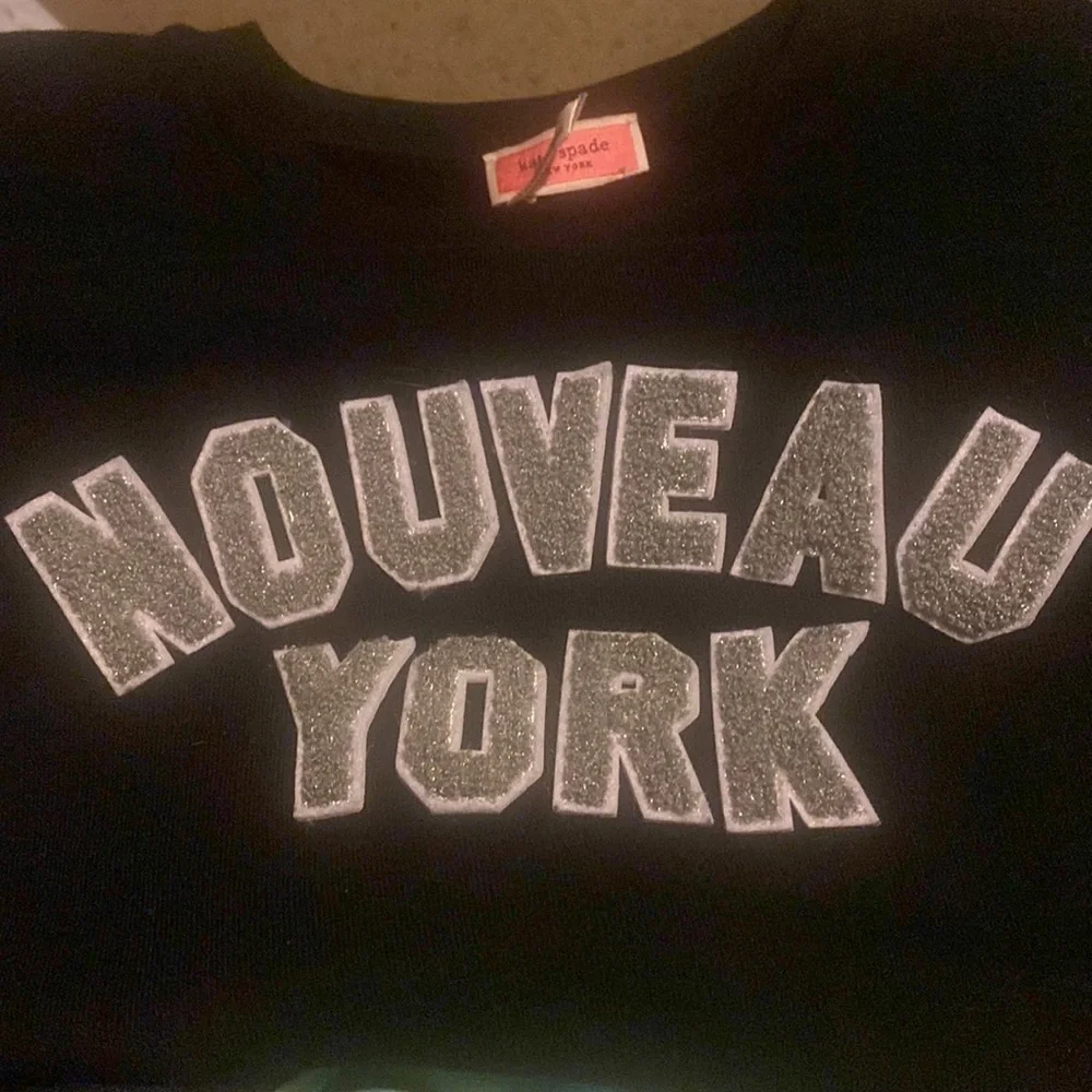 Kate Spade New York Women's Black Nouveau York Sweatshirt Pullover Size Small